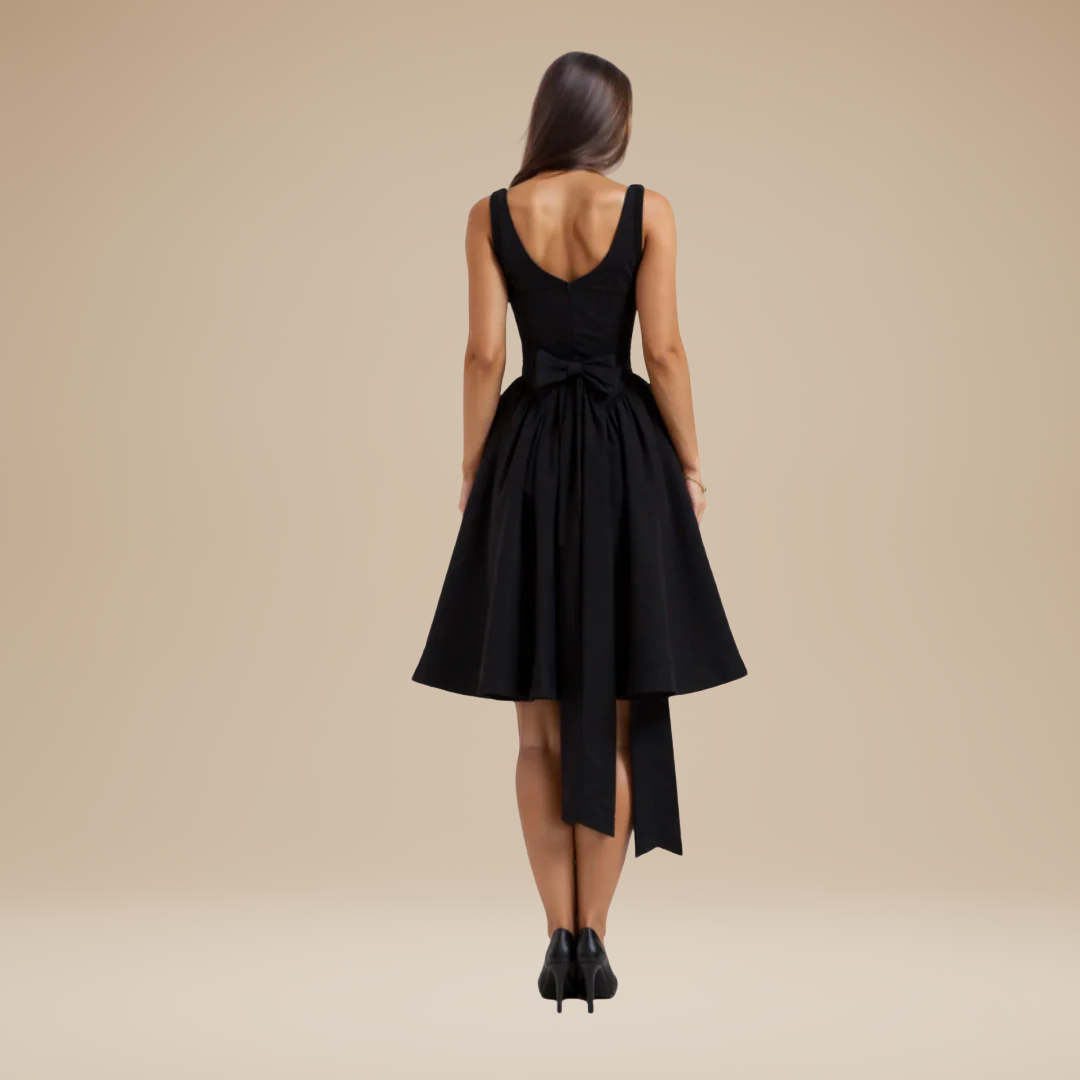 Angelica | Short Dress with Bow on the Back