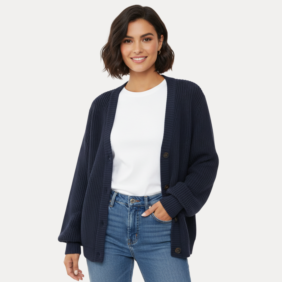 Giulia | Cardigan a Coste con Bottoni