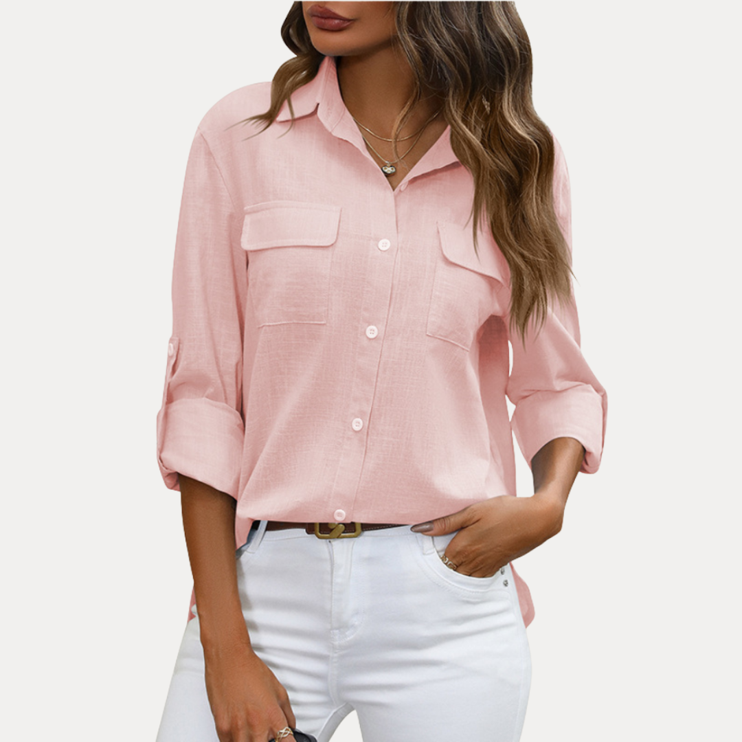 Azzurra | Camicia con Maniche Arrotolabili