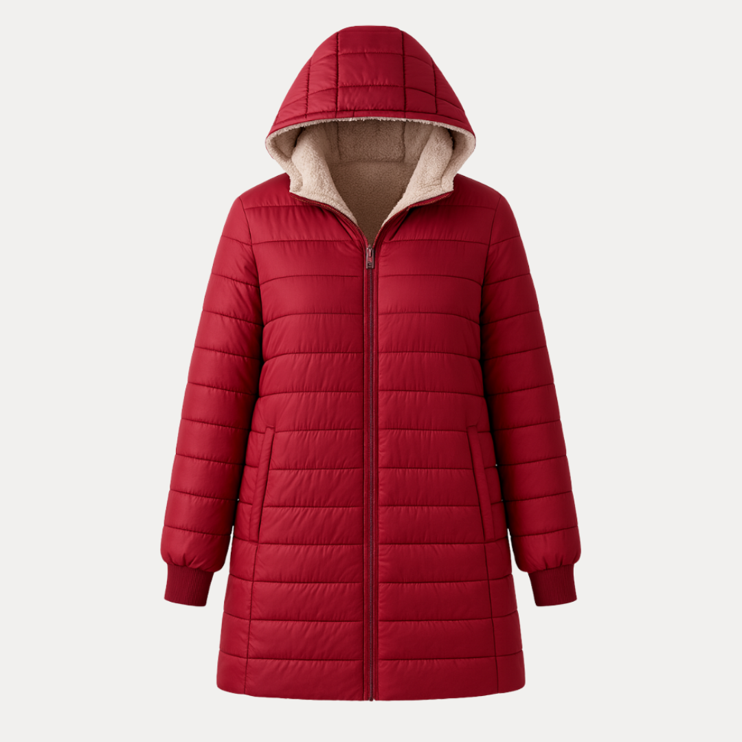 Aurora | Piumino con Cappuccio in Sherpa