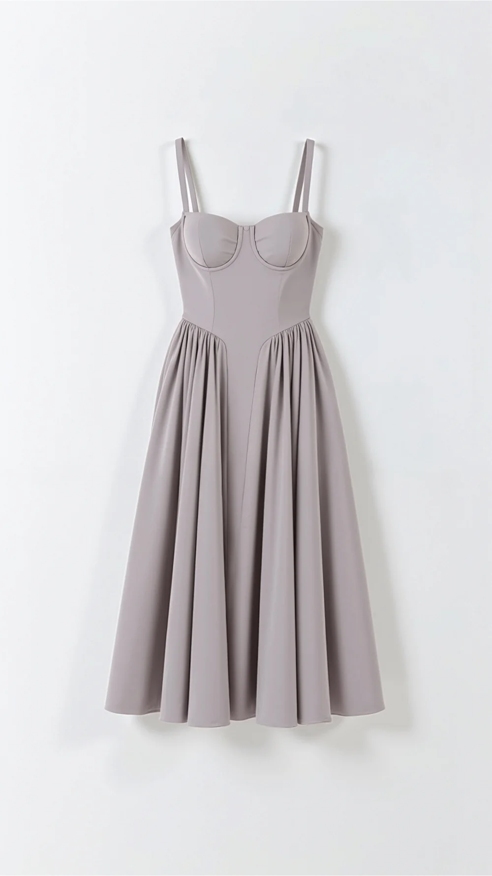 Fiorella | Abito Corto con Spalline Sottili e Corpino a Coppe – Gonna Ampia in Stile Anni ’50