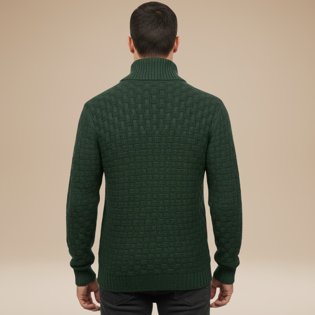 Federico | Shawl Collar Sweater with Buttons