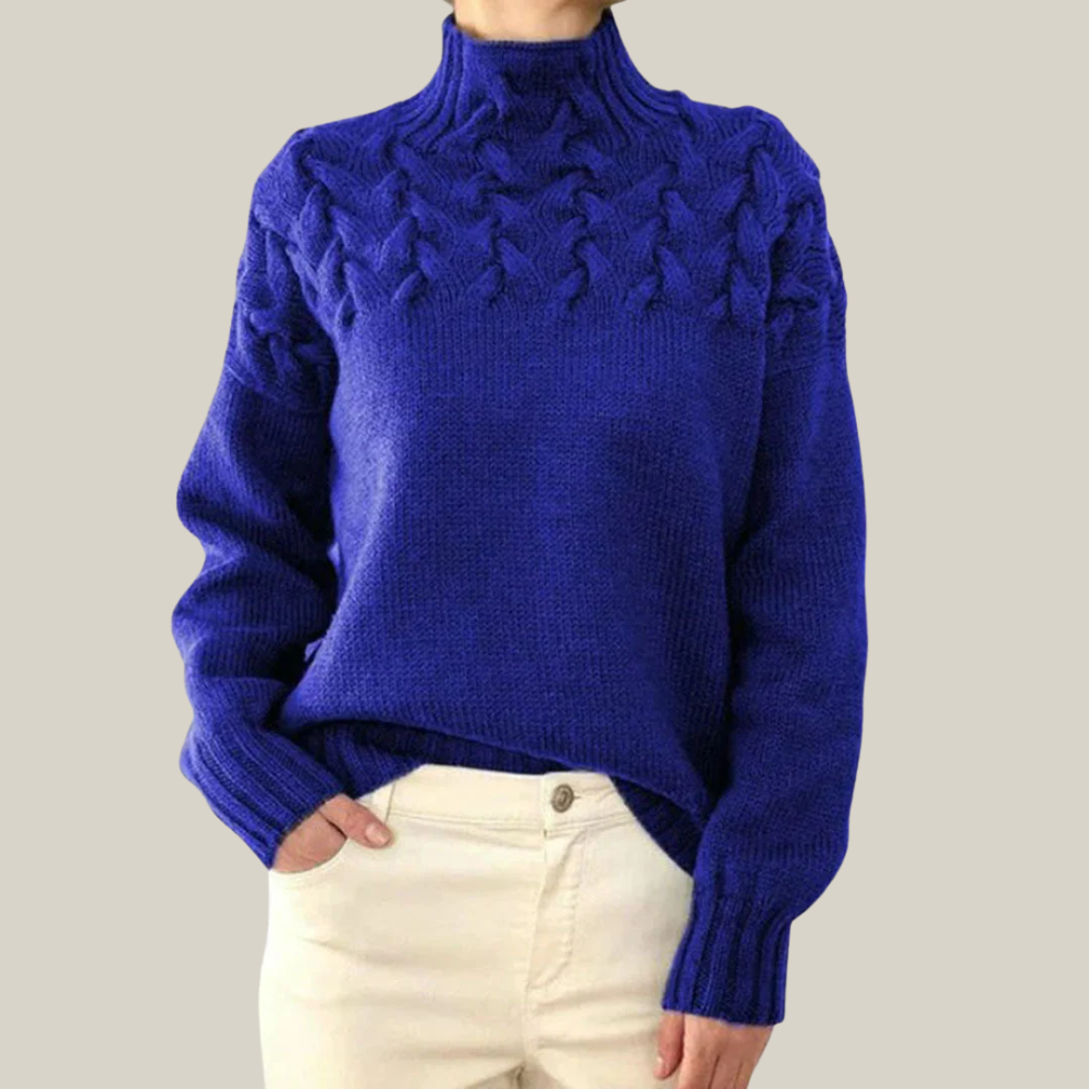 Luciana | Maglione Dolcevita Intrecciato