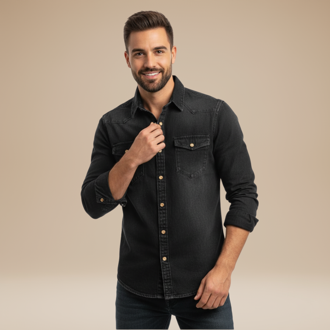 Arden | Camicia Uomo Casual in Denim Leggera