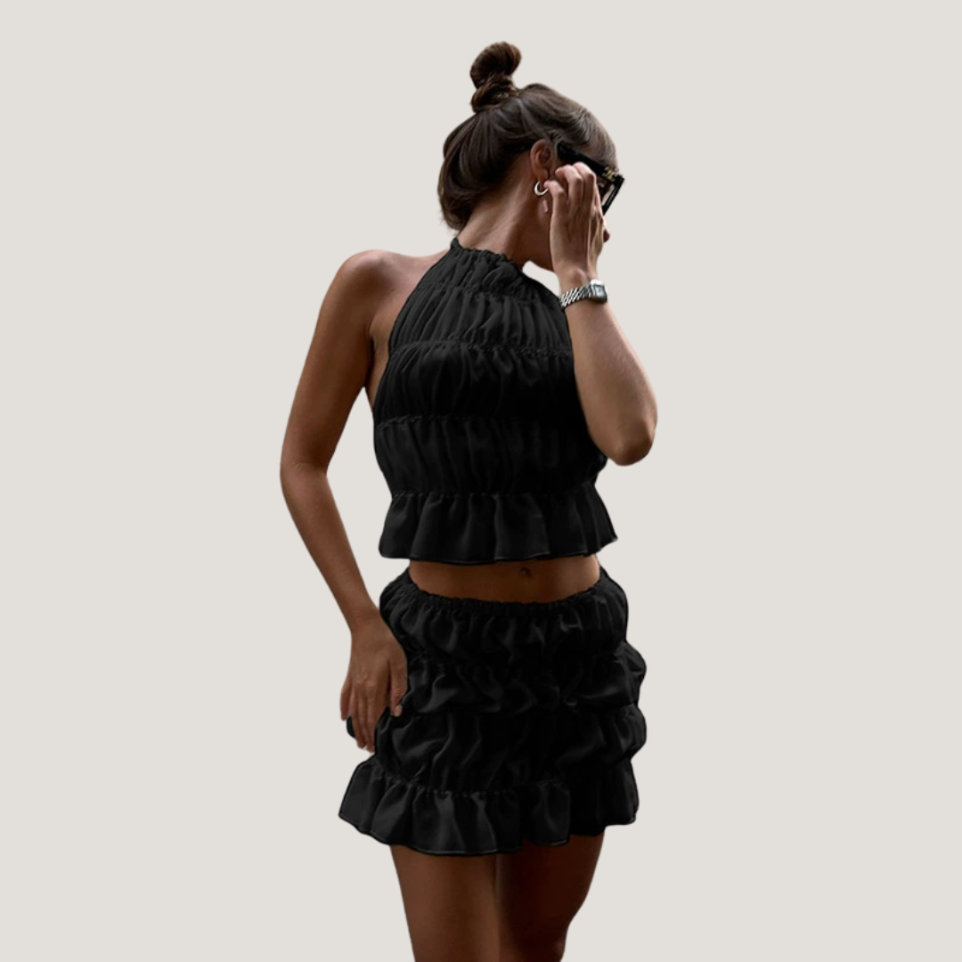 Brunella | Set Estivo con Top e Gonna a Balze