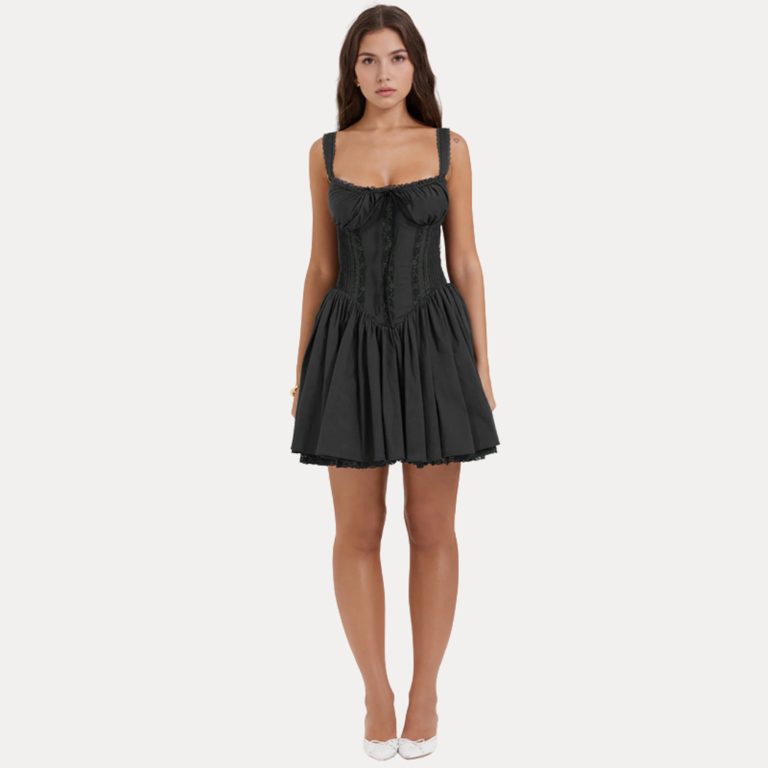 Ludovica | Abito Mini con Corsetto e Pizzo