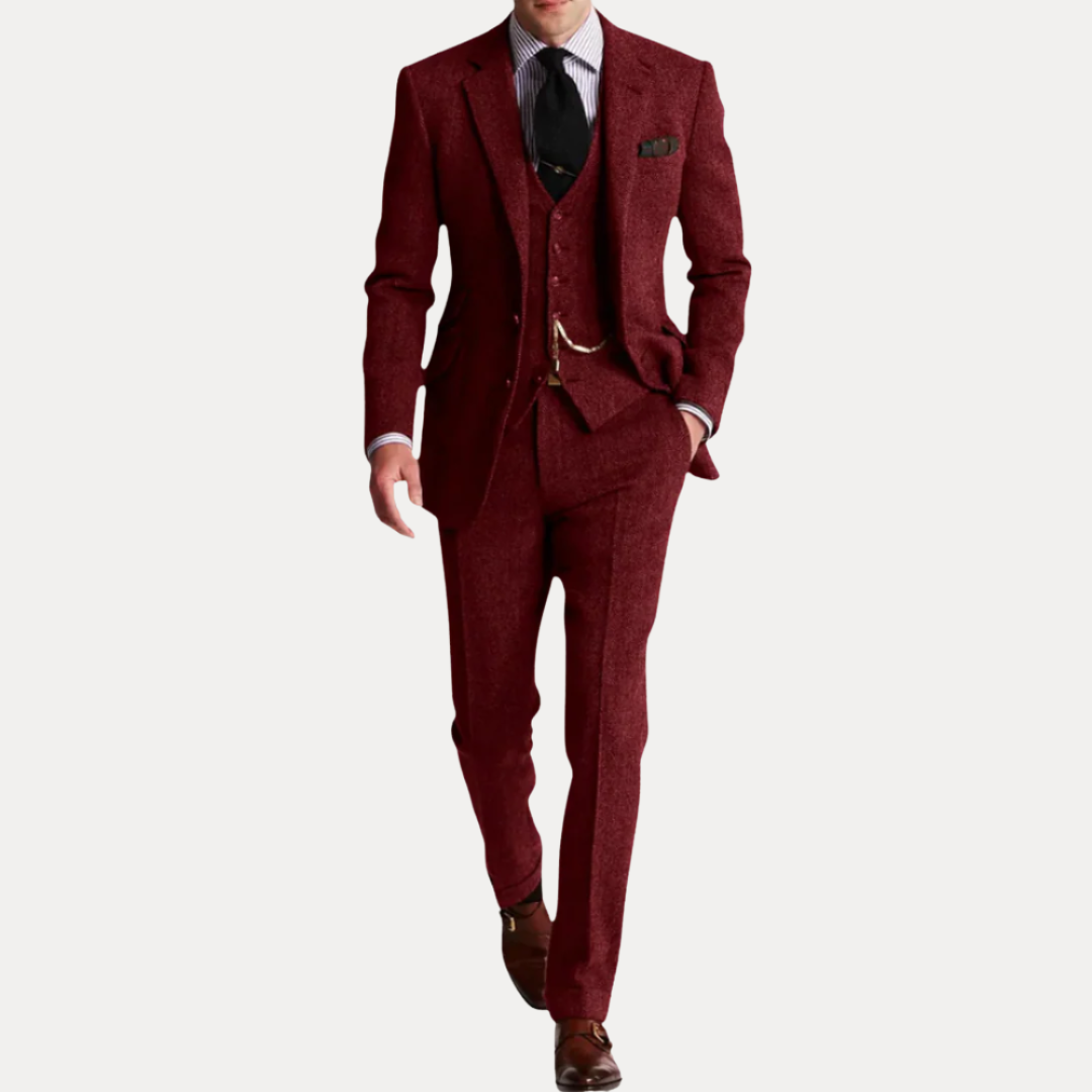 Harrison | Abito classico da uomo in tweed a tre pezzi