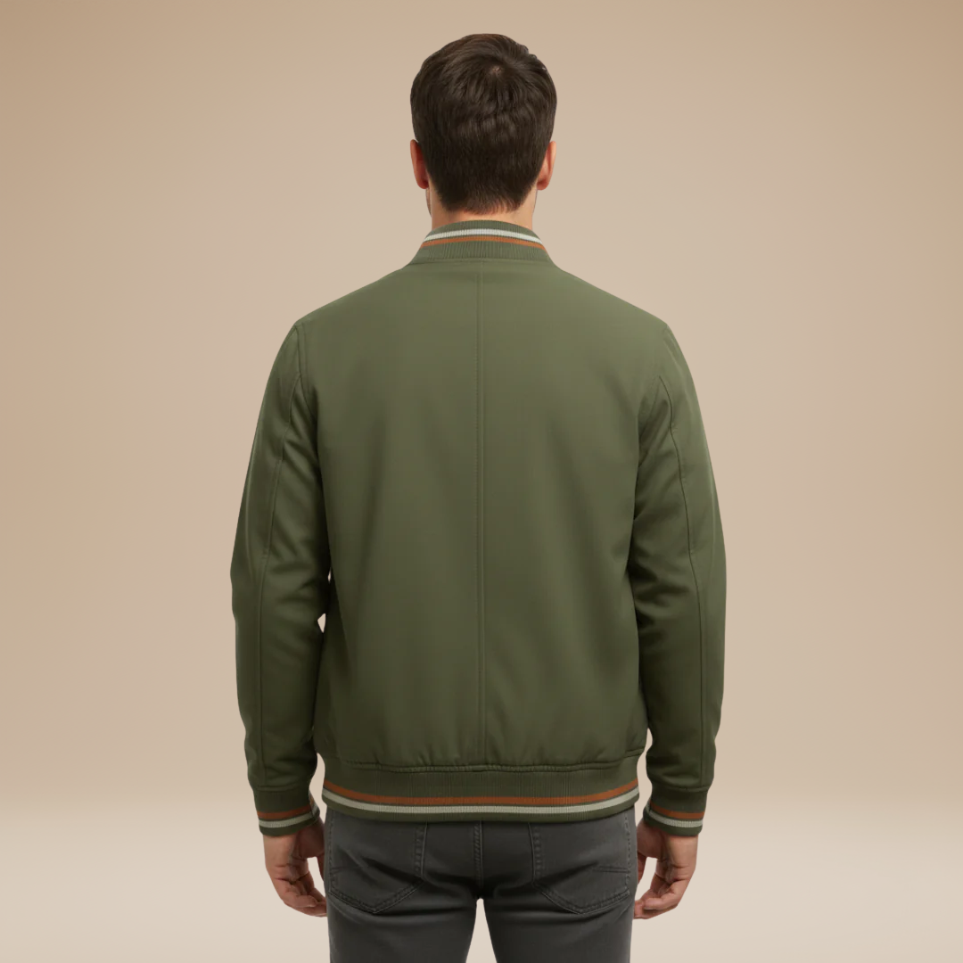 Nico | Men's Casual Bomber Jacket with Ribbed Collar