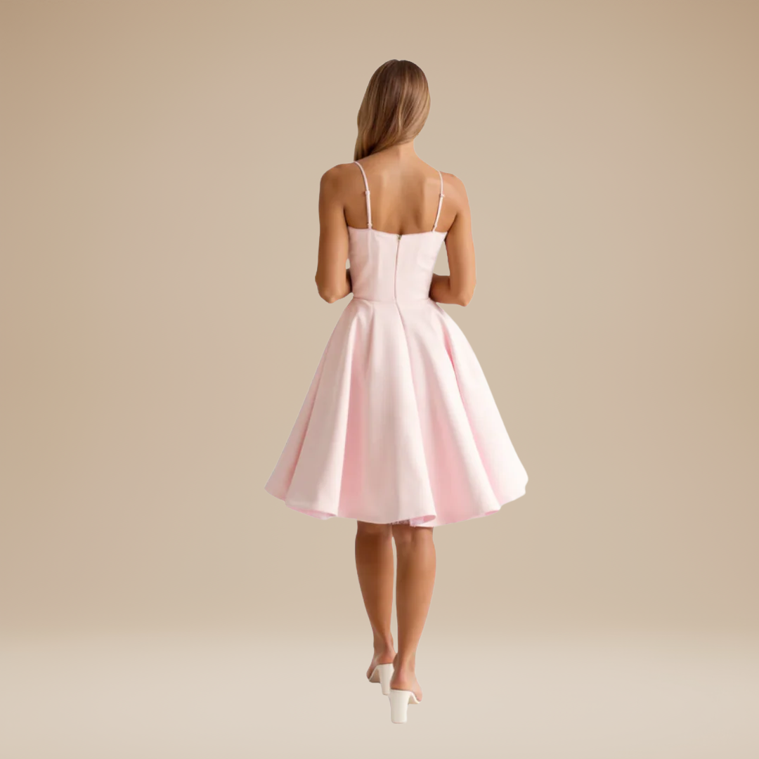 Elisabetta | Short Dress with Circle Skirt