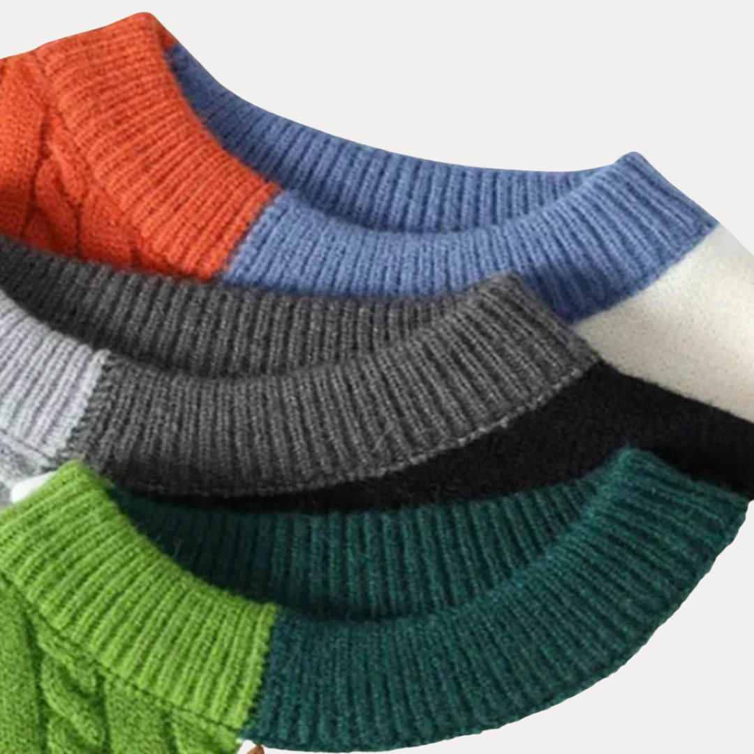 Marco | Maglione Patchwork a Trecce