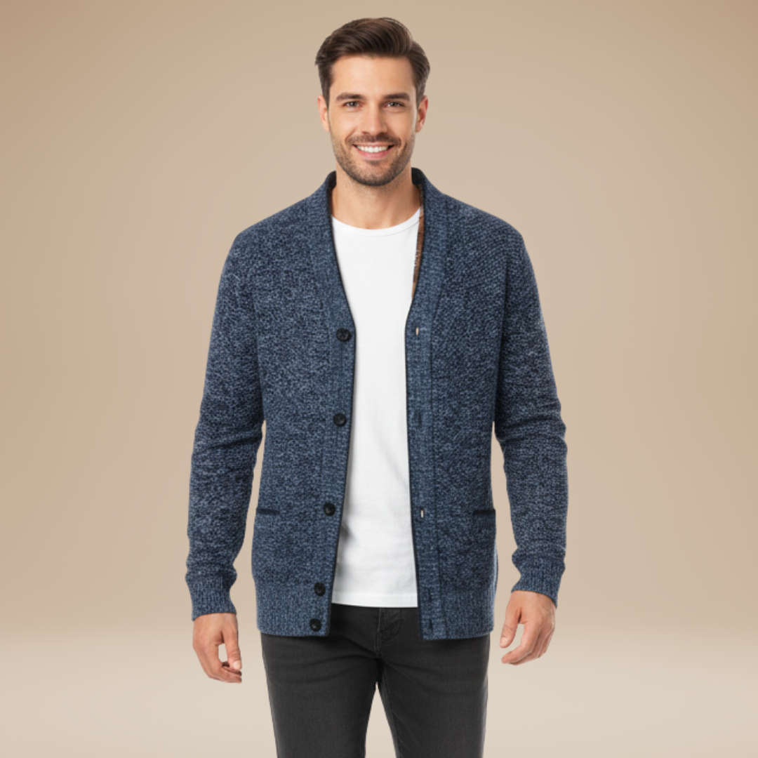 Achille | Cardigan Termico Uomo Morbido Caldo Classico