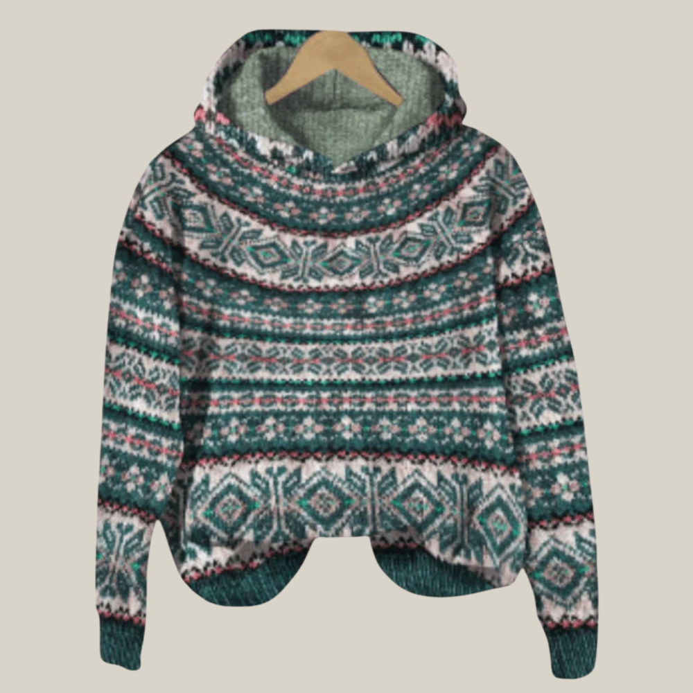 Giada | Maglione Jacquard con Cappuccio