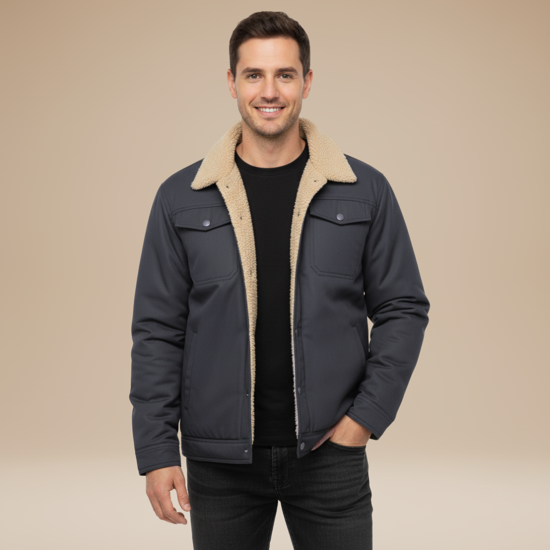 Emiliano | Giacca Uomo Foderata con Colletto in Pelliccia