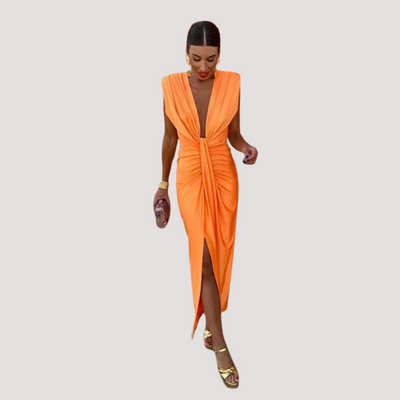 Viviana | Abito Midi Drappeggiato