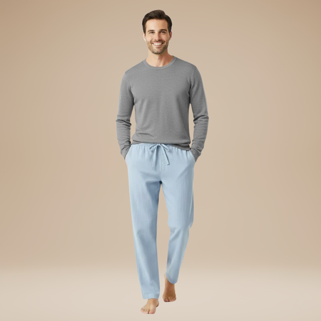 Matteo | Men's Linen-Effect Trousers