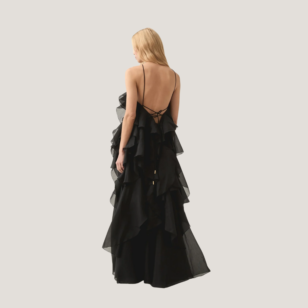 Armanda | Abito Elegante con Dettagli Drammatici