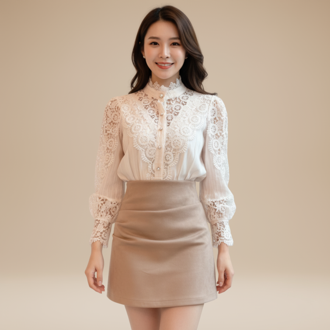 Anita | Blusa Donna Ricamata con Dettagli Intricati