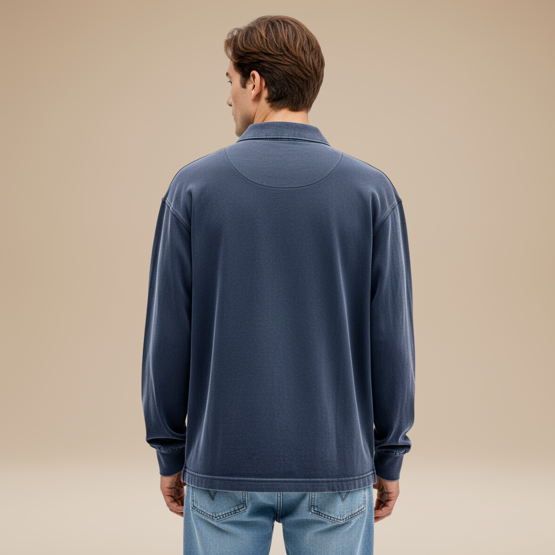 Jacopo | Polo Uomo a Maniche Lunghe dal Design Essenziale