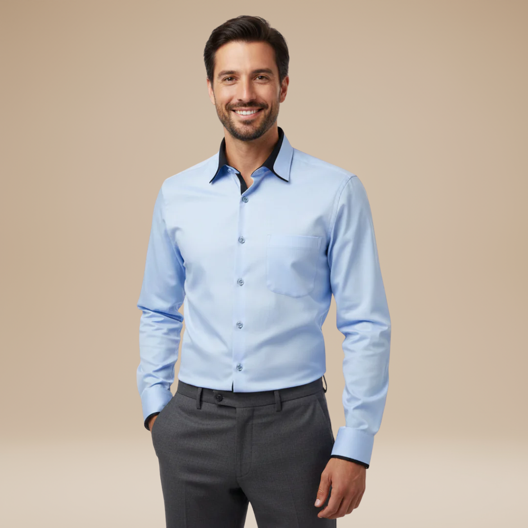 Leon | Men's Elegant Shirt with Contrasting Details
