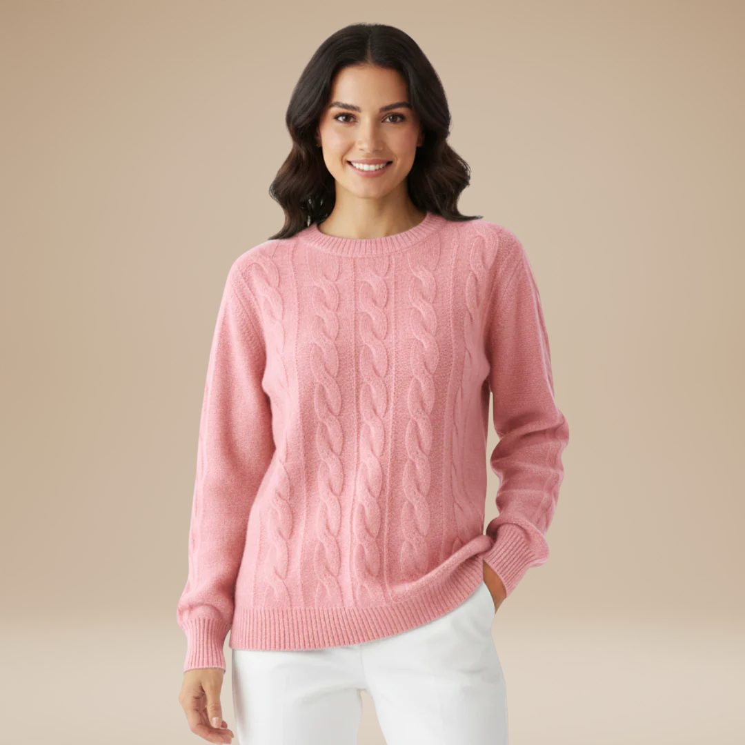 Chiara | Maglione Donna Girocollo a Treccia