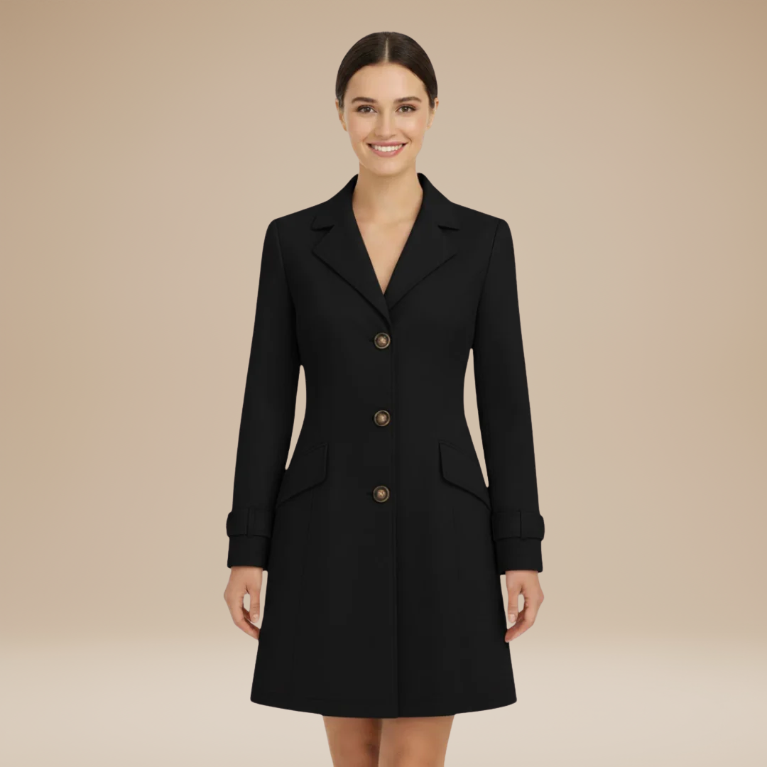 Valentina | Classic Trench Coat with Lapel Collar