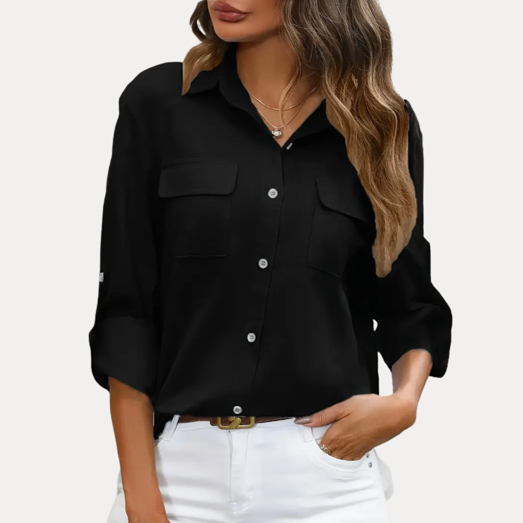 Azzurra | Camicia con Maniche Arrotolabili