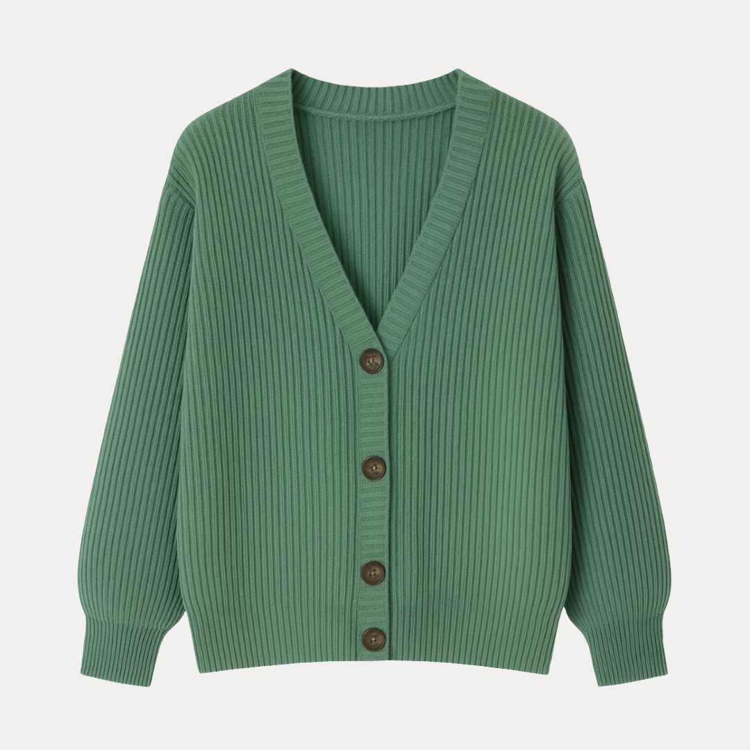 Giulia | Cardigan a Coste con Bottoni