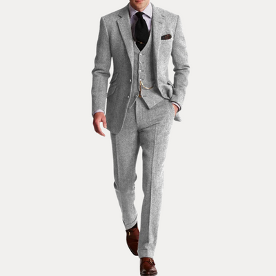 Harrison | Abito classico da uomo in tweed a tre pezzi