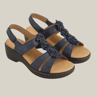 Giorgia | Sandali con Zeppa Floreali