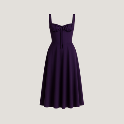 Lorenza | Abito Midi con Corpino Strutturato