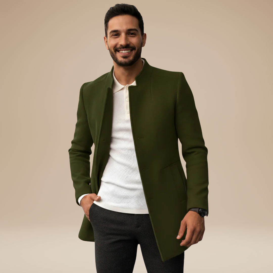Giuseppe | Refined Men's Coat with Mandarin Collar