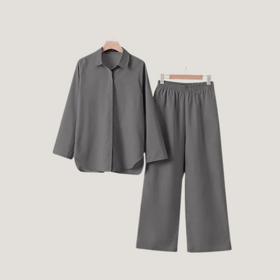 Sibilla | Completo Donna con Camicia e Pantaloni Larghi