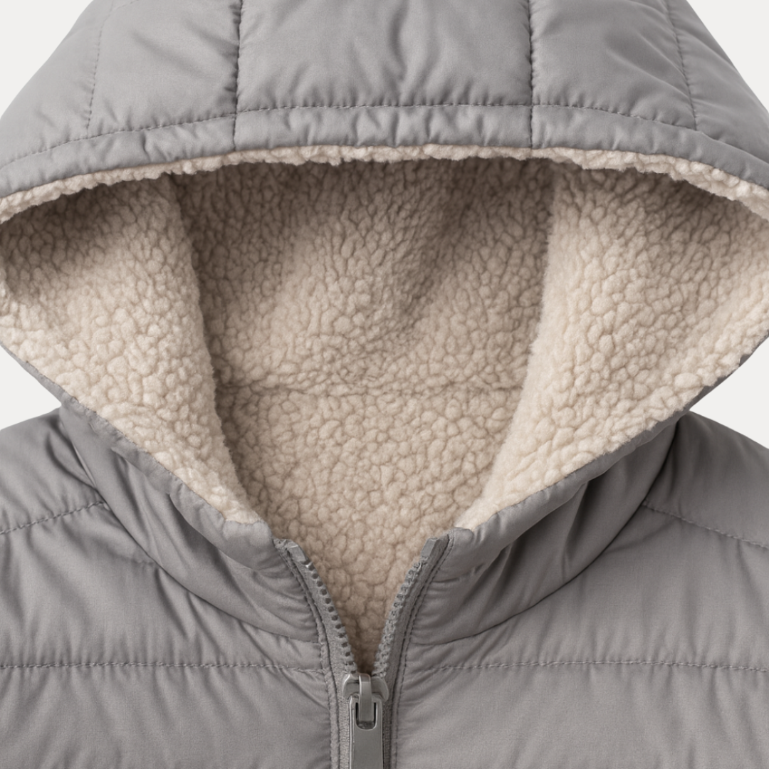 Aurora | Piumino con Cappuccio in Sherpa