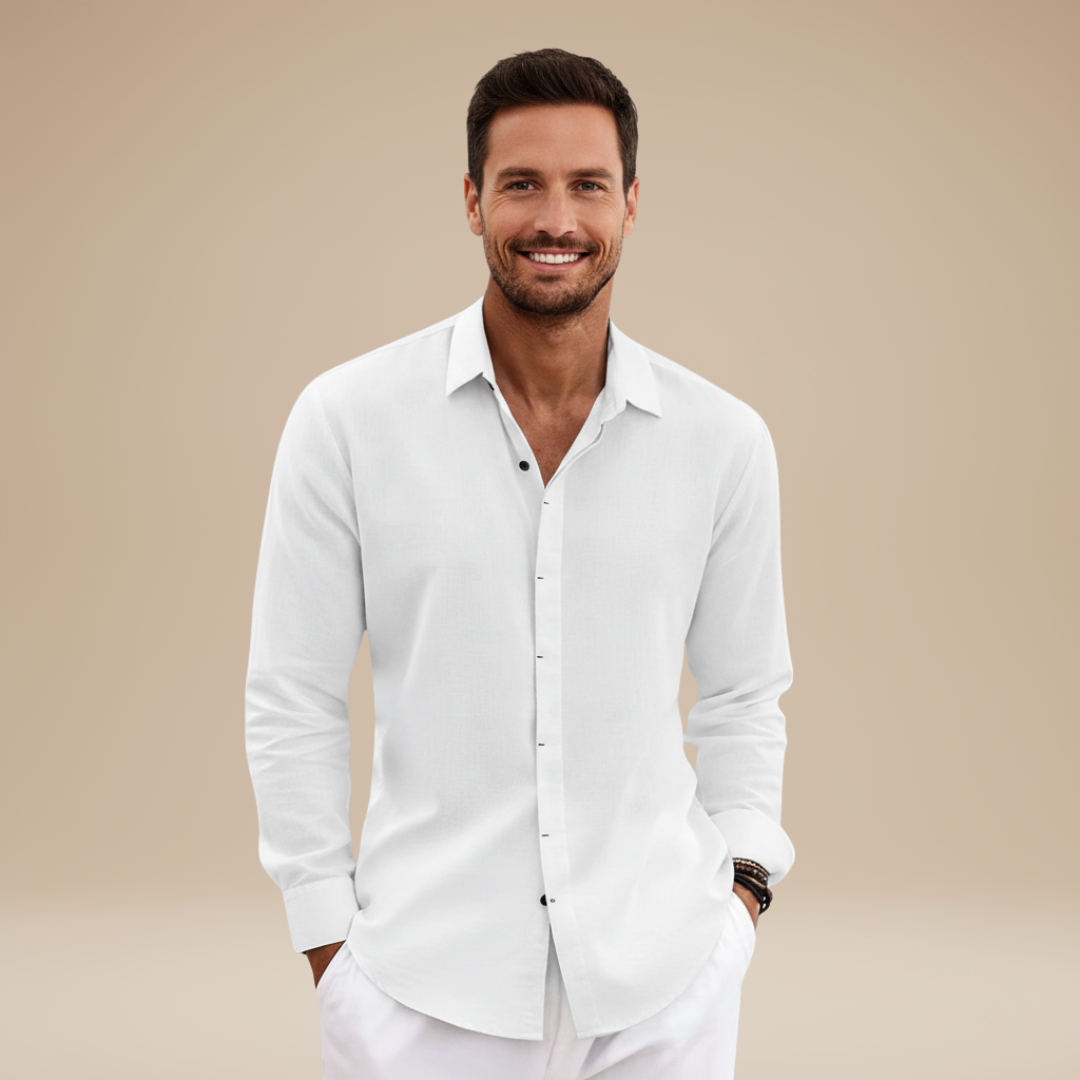 Alessio | Men's Linen-Effect Shirt