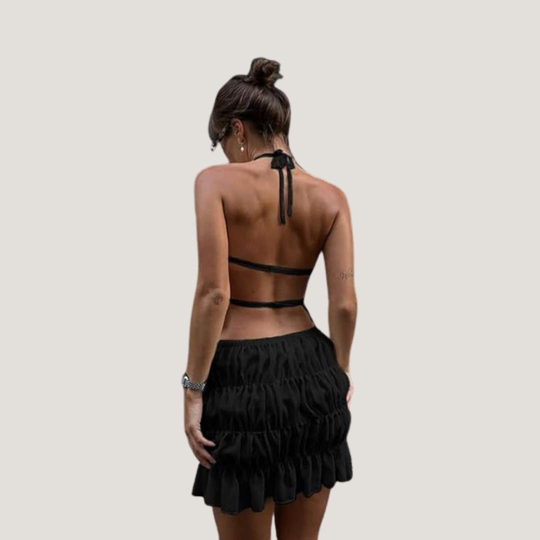 Brunella | Set Estivo con Top e Gonna a Balze
