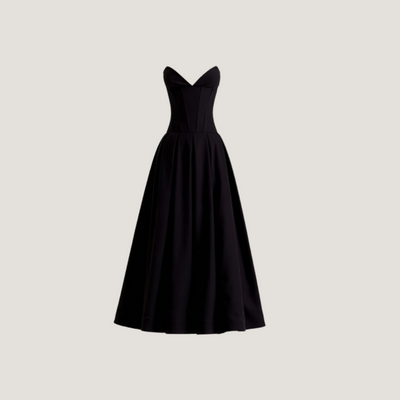 Rebecca | Abito Midi con Corsetto e Gonna a Ruota