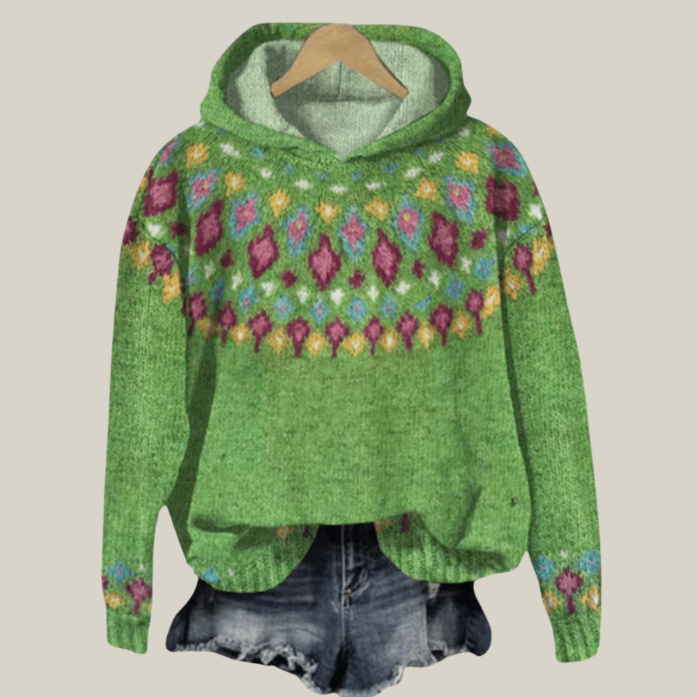 Giada | Maglione Jacquard con Cappuccio