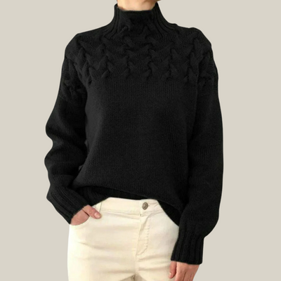 Luciana | Maglione Dolcevita Intrecciato