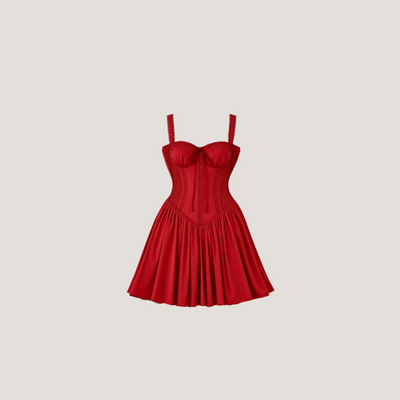 Ludovica | Abito Mini con Corsetto e Pizzo