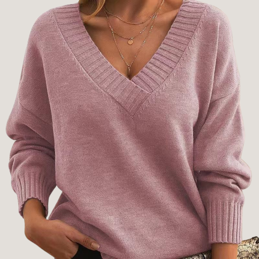 Sibilla | Maglione con Scollo a V Profondo