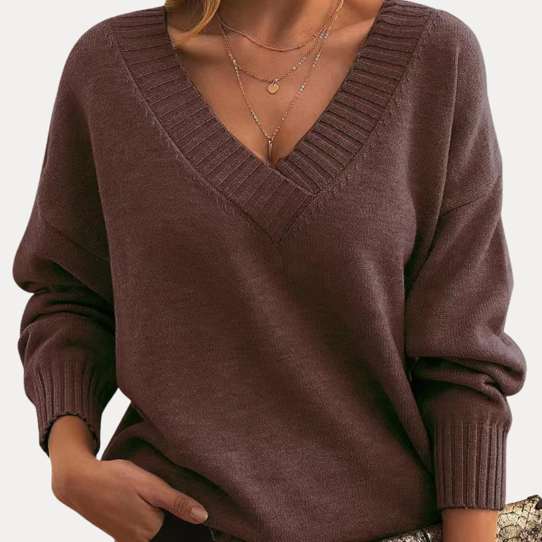 Sibilla | Maglione con Scollo a V Profondo