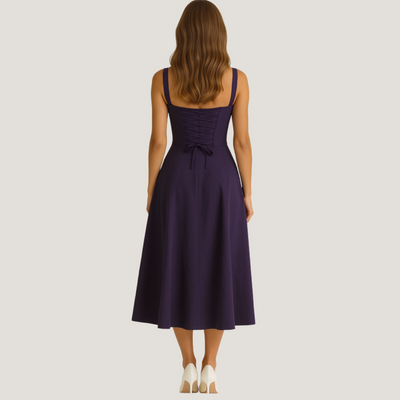 Lorenza | Abito Midi con Corpino Strutturato