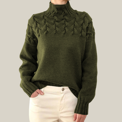 Luciana | Maglione Dolcevita Intrecciato