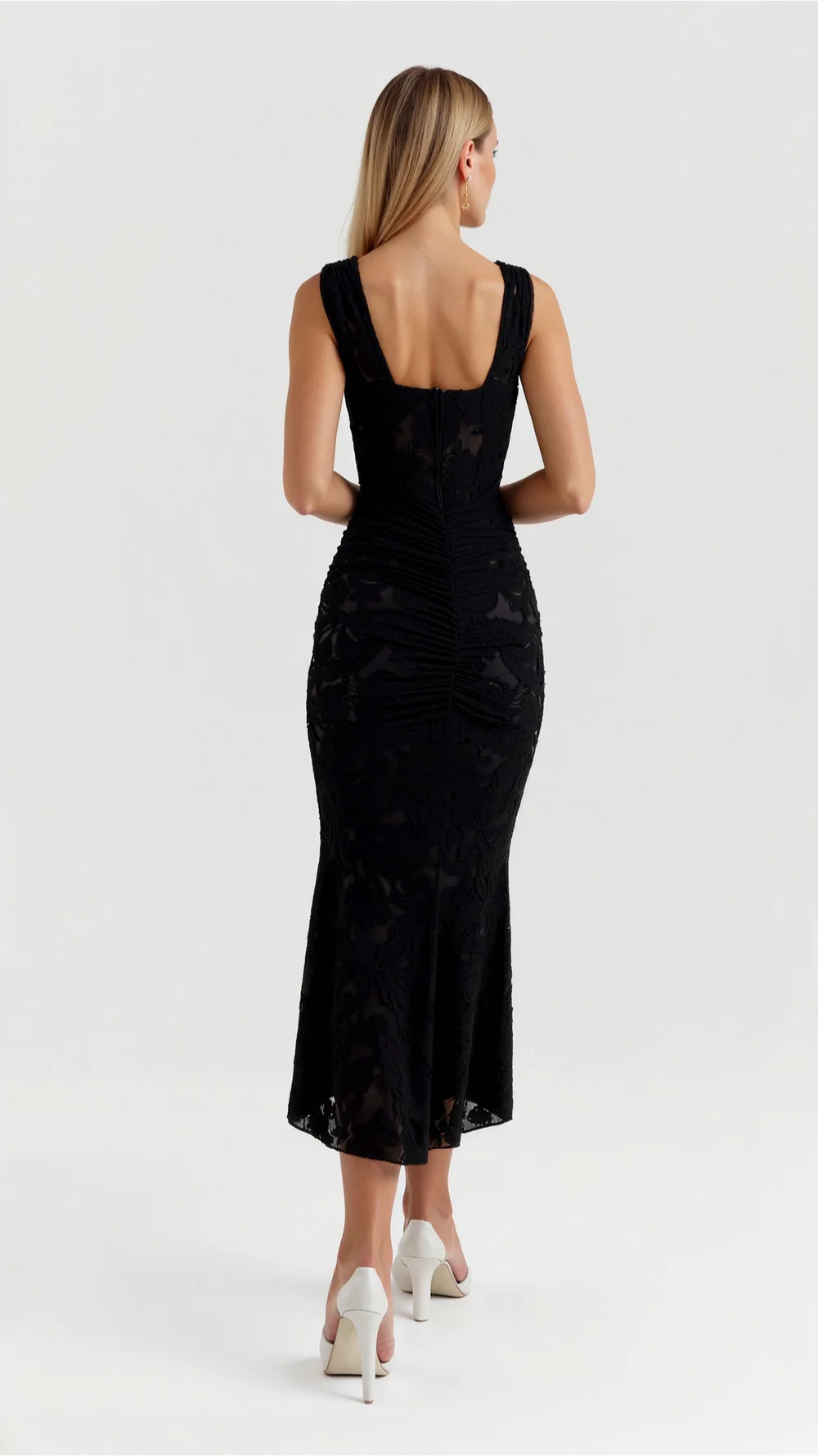 Isabella | Abito Asimmetrico con Drappeggio Laterale e Corpino Corsetto – Eleganza Femminile