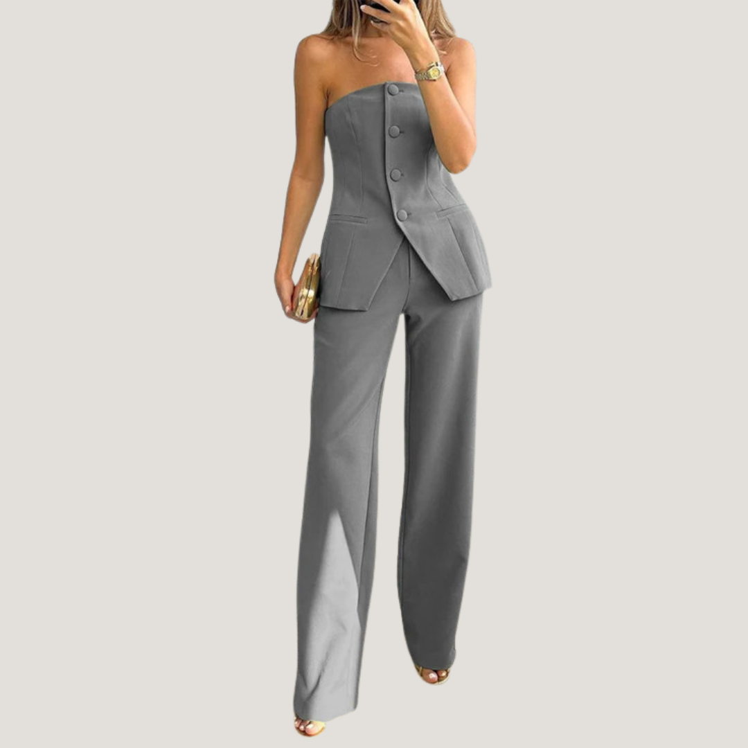 Armelinda | Completo Donna con Pantaloni a Gamba Larga