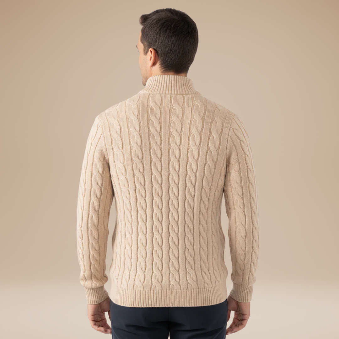 Lorenzo | Half-Zip Cable-Knit Sweater