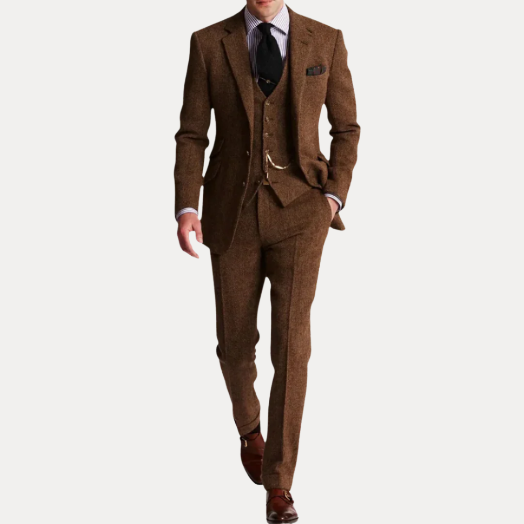 Harrison | Abito classico da uomo in tweed a tre pezzi
