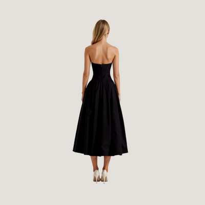 Rebecca | Abito Midi con Corsetto e Gonna a Ruota