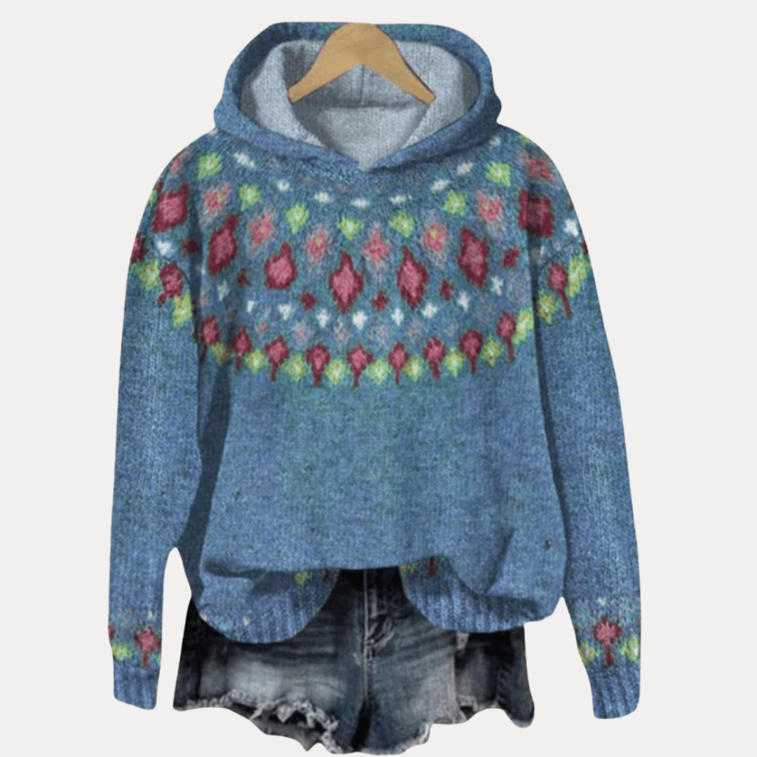 Giada | Maglione Jacquard con Cappuccio
