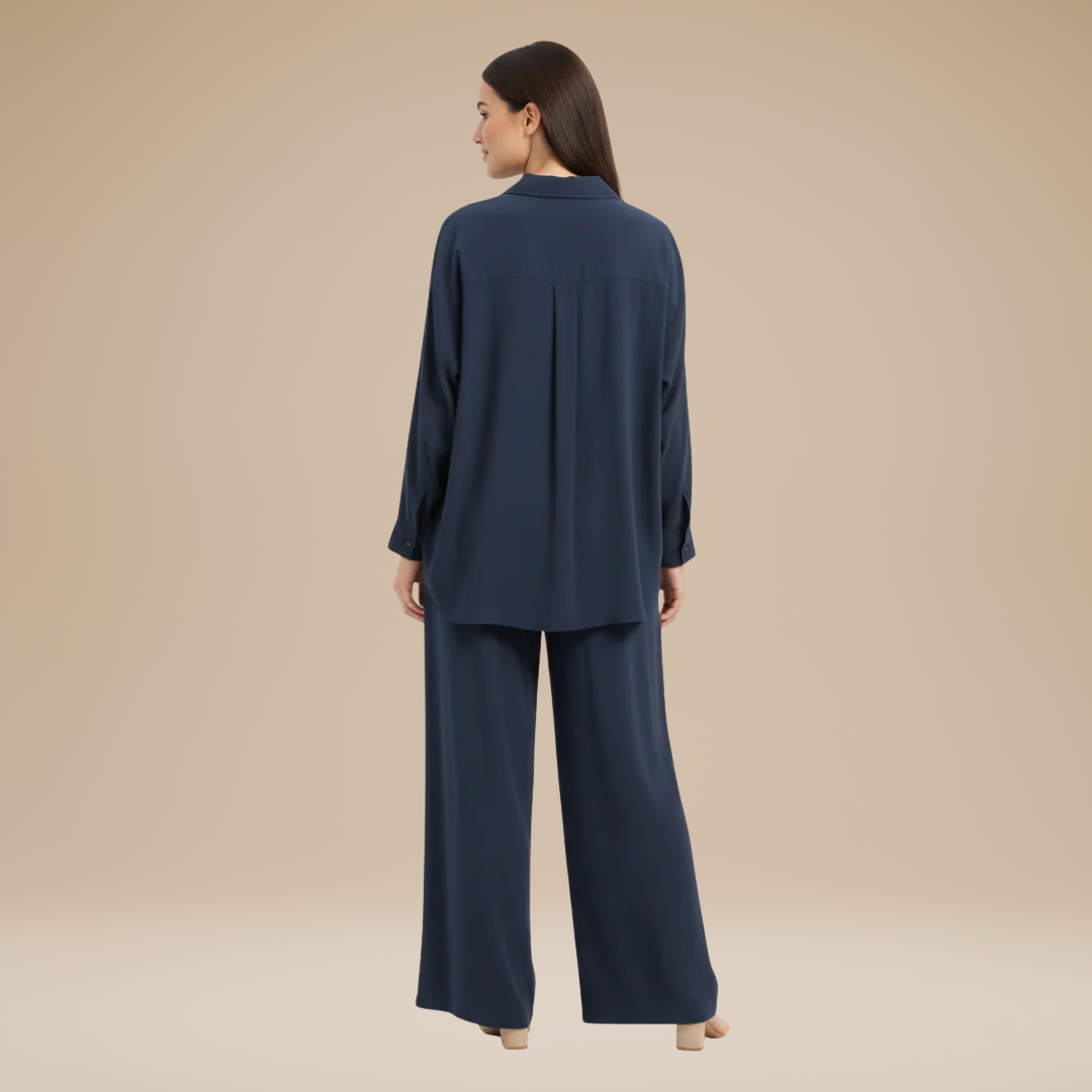 Sibilla | Completo Donna con Camicia e Pantaloni Larghi